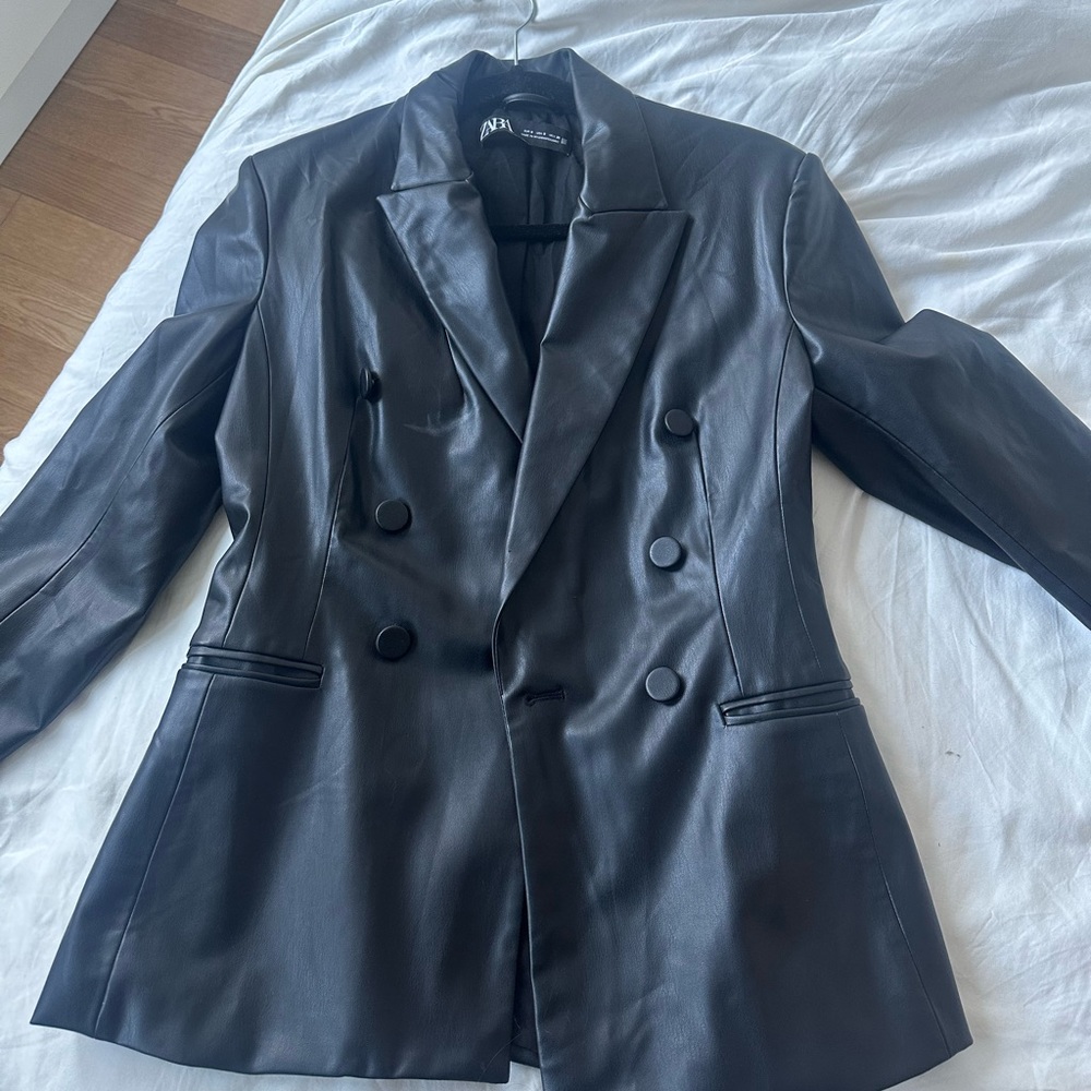 Leather blazer